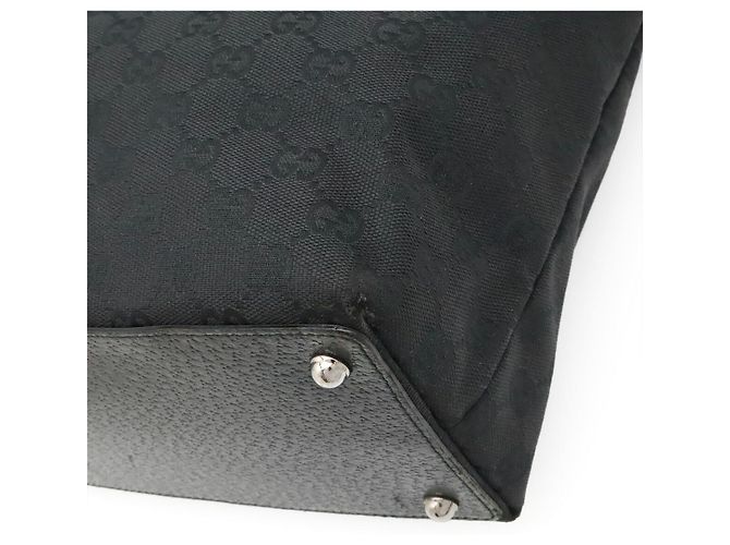 Borsa Tote Gucci GG Canvas Nero - vista 3