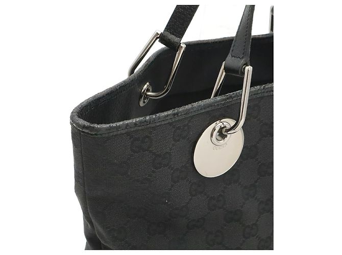 Borsa Tote Gucci GG Canvas Nero - vista 4