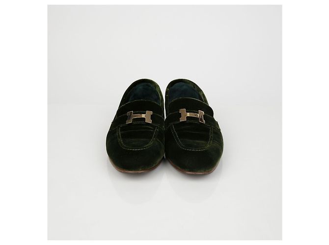 Hermès Mocassino Velvet Paris Taglia Grigio - vista 4
