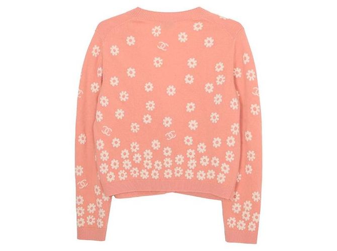 Chanel Daisy Cardigan Rosa Kaschmir Wolle Pink - Ansicht 2