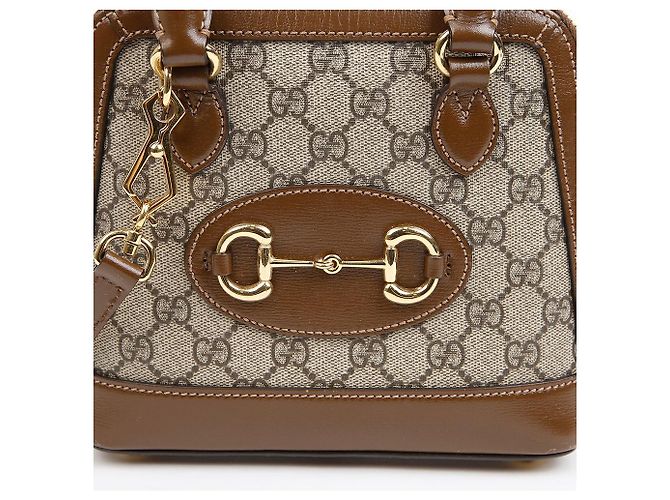 Horsebit 1955 Gucci Mini borsa a tracolla Horsebit Marrone - vista 3