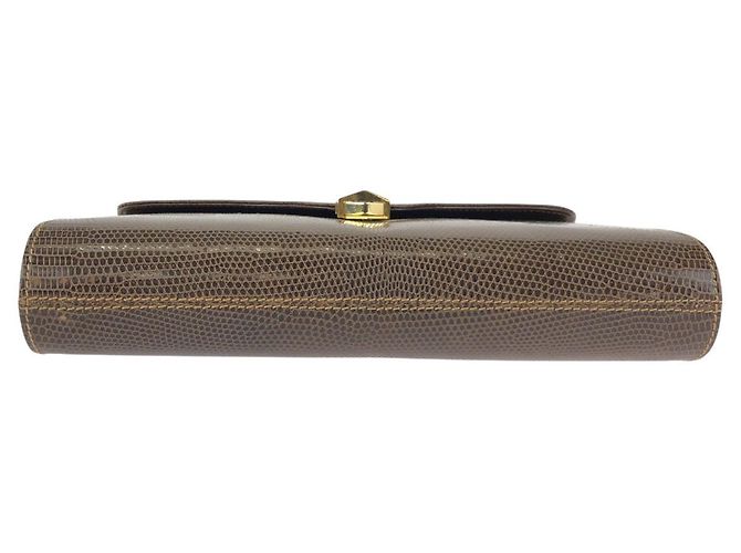 Gucci Echsenleder 2way Schultertasche Clutch Bag Braun - Ansicht 10