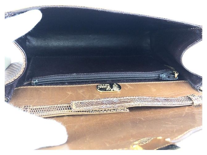 Gucci Echsenleder 2way Schultertasche Clutch Bag Braun - Ansicht 9