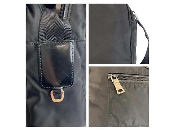 Borsa a tracolla PRADA Tessuto Nylon Nero - vista 5