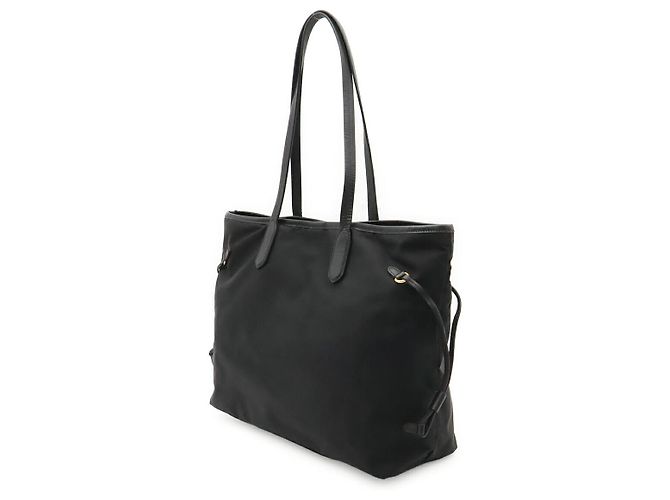 Bolso Tote de Nylon y Cuero Prada Negro - vista 2