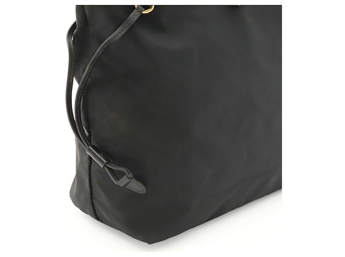 Bolso Tote de Nylon y Cuero Prada Negro - vista 7