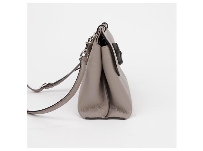 Bamboo Gucci Borsa tote a spalla in bambù Grigio - vista 9