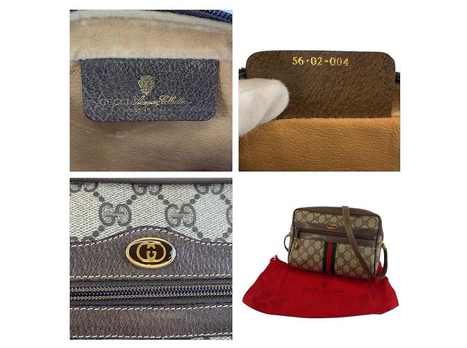 Borsa a tracolla Gucci GG Supreme Canvas Marrone Beige - vista 3