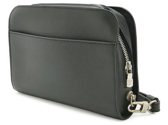 Clutch Louis Vuitton Taiga Nero - vista 2