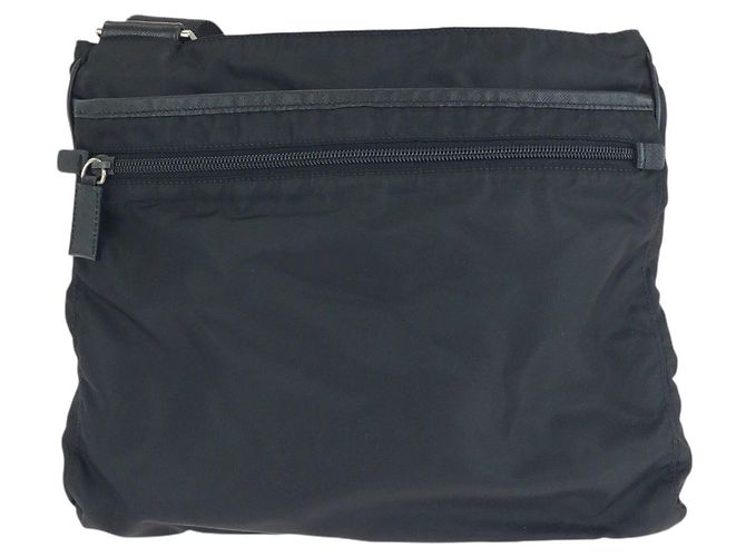 Borsa a tracolla in nylon Tessuto Saffiano e pelle Prada Nero - vista 2