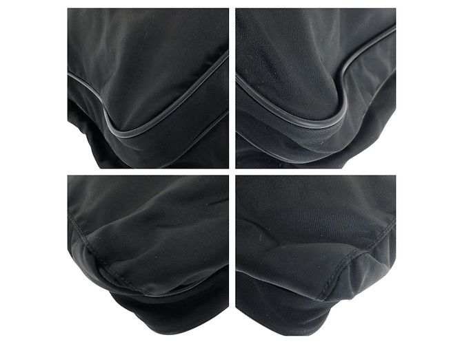 Borsa a tracolla in nylon Tessuto Saffiano e pelle Prada Nero - vista 3
