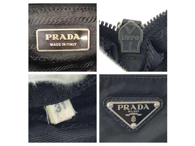 Borsa a tracolla in nylon Tessuto Saffiano e pelle Prada Nero - vista 4