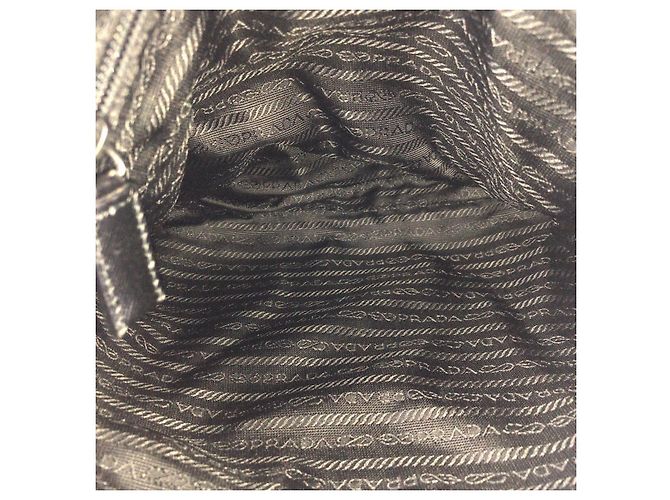 Borsa a tracolla in nylon Tessuto Saffiano e pelle Prada Nero - vista 9