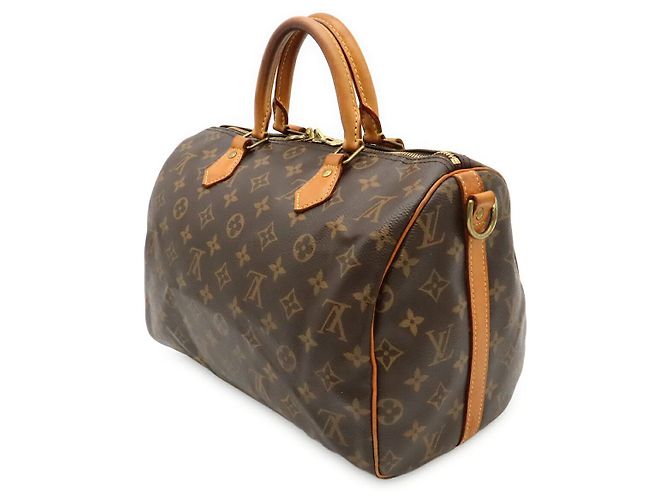 Borsa Louis Vuitton Speedy Bandouliere Monogram Marrone - vista 2