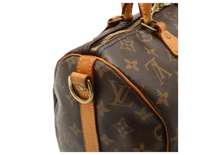 Borsa Louis Vuitton Speedy Bandouliere Monogram Marrone - vista 7