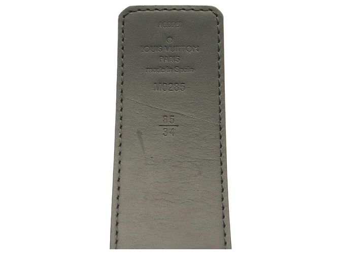 Cintura in pelle Monogram Eclipse Reverse Louis Vuitton Nero - vista 9