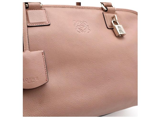 Borsa a mano in pelle Loewe Amazona Rosa - vista 8
