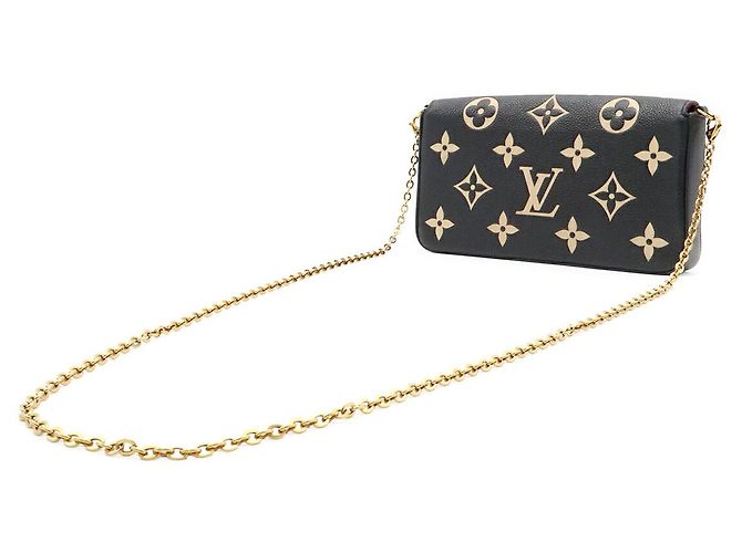 Pochette Felicie Monogram Empreinte Louis Vuitton borsa a tracolla 2way Nero - vista 2