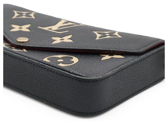 Pochette Felicie Monogram Empreinte Louis Vuitton borsa a tracolla 2way Nero - vista 3