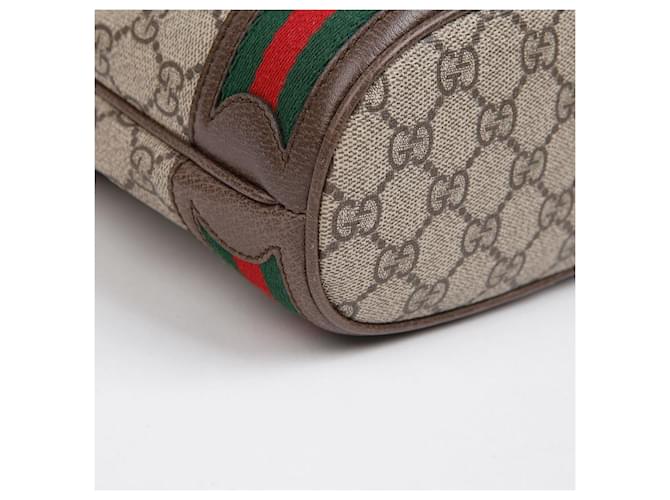 Gucci Borsa a secchiello Ophidia Small Shoulder Bag Marrone - vista 5
