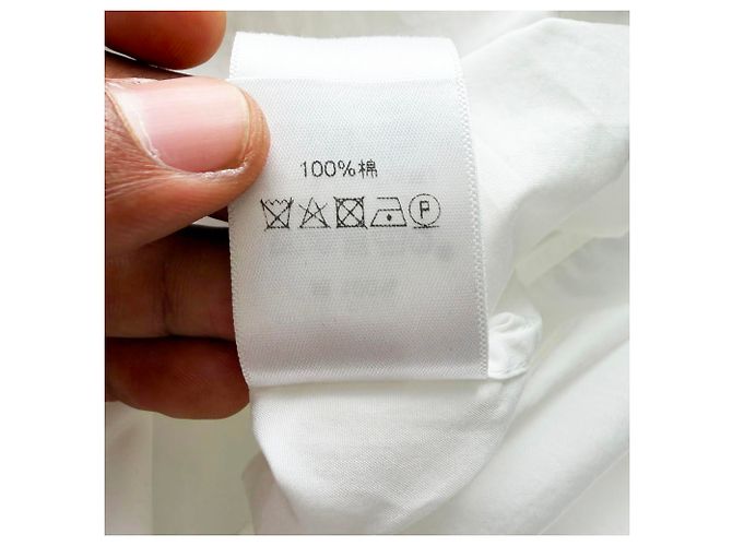 Céline Vestido camisa midi con botones Celine en algodón blanco Crudo - vista 9