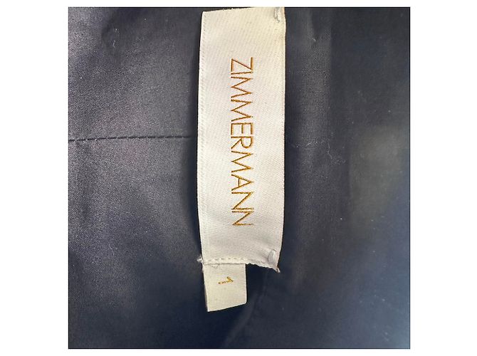 Conjunto de vestido midi com cinto e gola alta em algodão preto da Zimmermann - vista 4