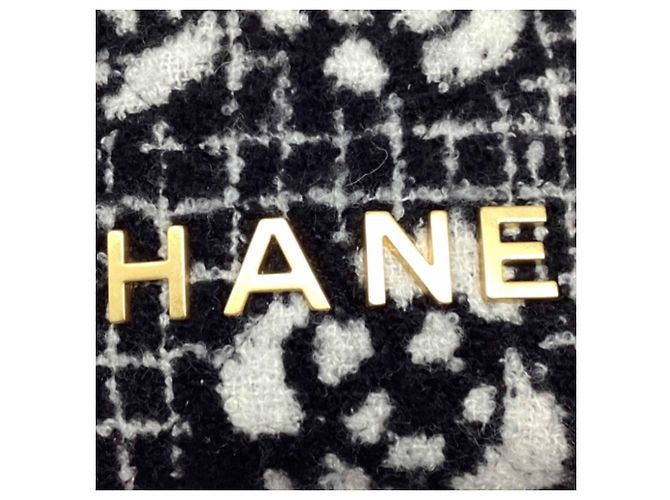 Timeless Borsa Chanel 22 trapuntata Camellia in cashmere nero - vista 12