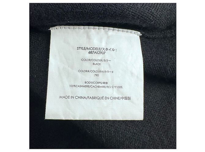 Michael Kors Sweatshirt mit V-Ausschnitt aus schwarzem Kaschmir - Ansicht 6