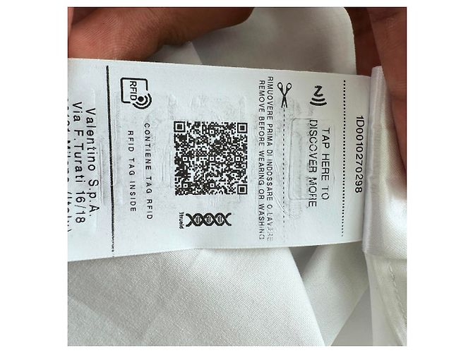 Valentino Garavani Camisa de botones Red Valentino con detalles de lazo en algodón blanco Crudo - vista 8
