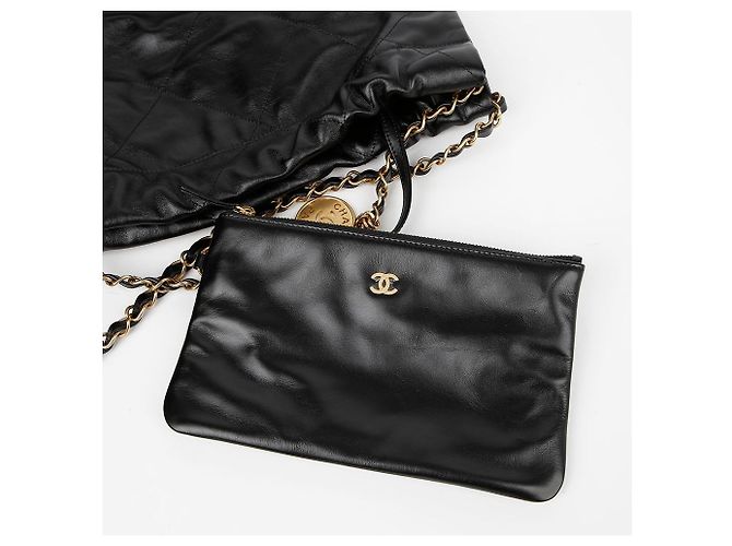 Chanel Borsa a spalla Medium Nera in vitello Nero - vista 9