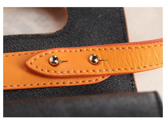 Bolsa transversal com aba Jil Sander em couro laranja Coral - vista 10