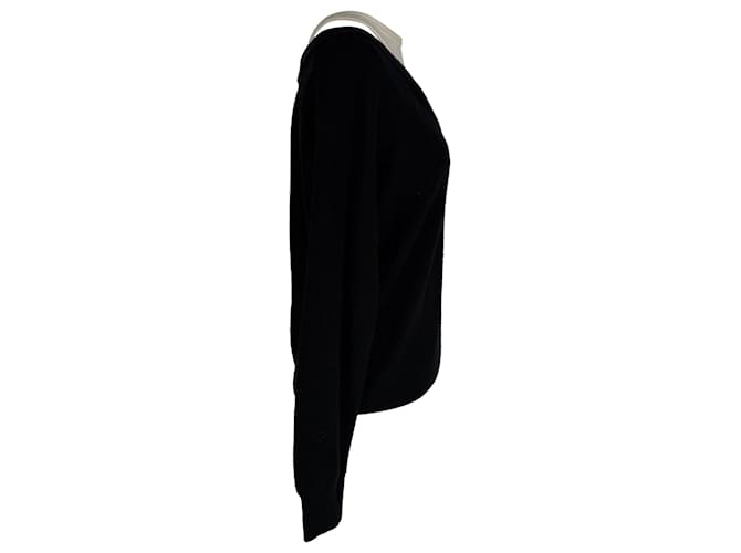 Alexander McQueen T V-Ausschnitt Pullover aus schwarzer Wolle - Ansicht 3