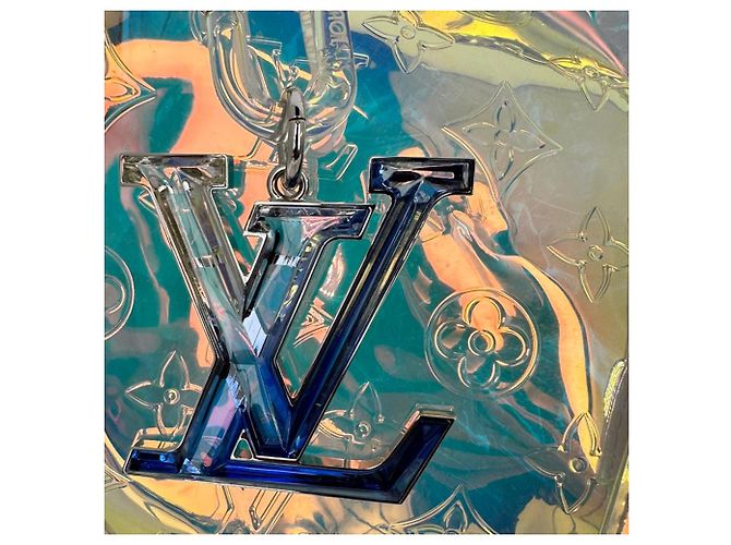 Bolsa Louis Vuitton Monogram Prism Keepall Bandouliere em PVC Multicor - vista 3
