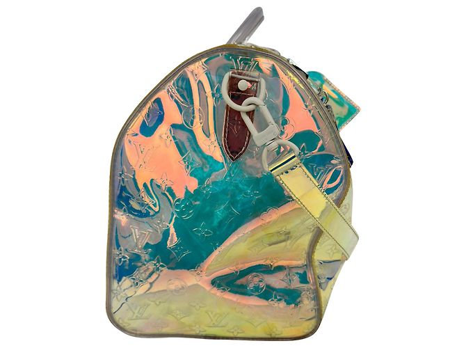 Bolsa Louis Vuitton Monogram Prism Keepall Bandouliere em PVC Multicor - vista 6
