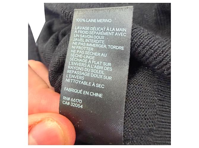 Zimmermann Strickpullover mit hohem Ausschnitt aus schwarzer Merinowolle - Ansicht 4