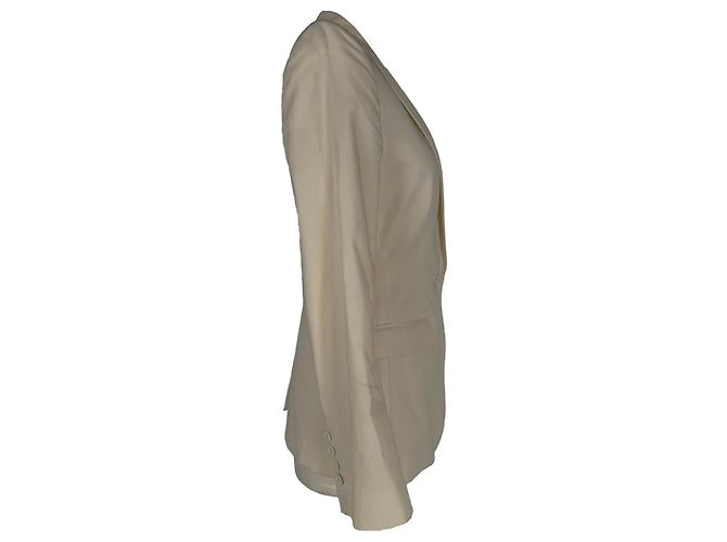 Blazer de botonadura sencilla Dolce & Gabbana en algodón blanco Crudo - vista 2