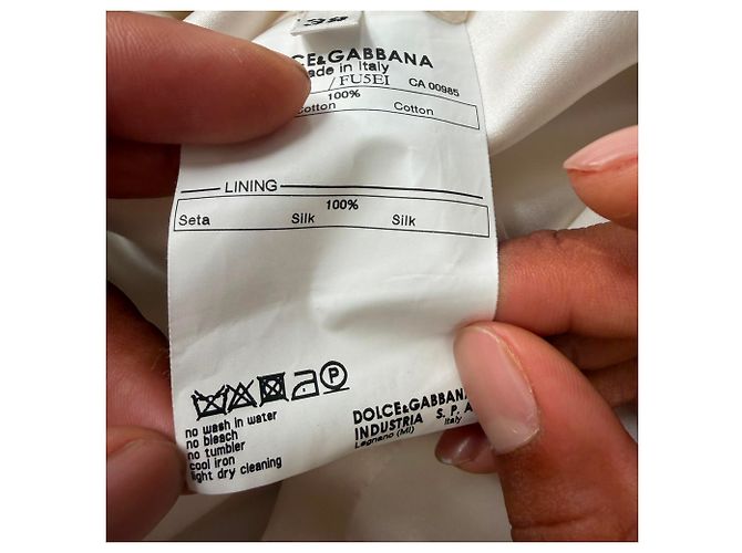 Blazer de botonadura sencilla Dolce & Gabbana en algodón blanco Crudo - vista 4