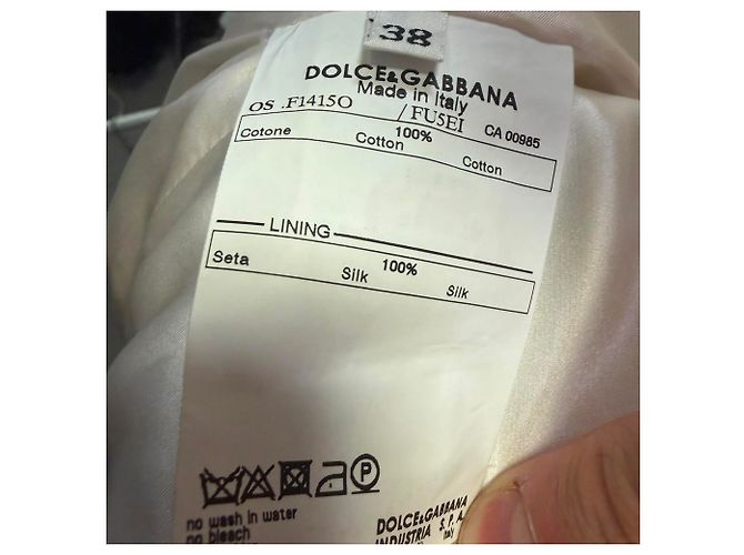 Blazer de botonadura sencilla Dolce & Gabbana en algodón blanco Crudo - vista 5