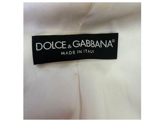 Blazer de botonadura sencilla Dolce & Gabbana en algodón blanco Crudo - vista 9