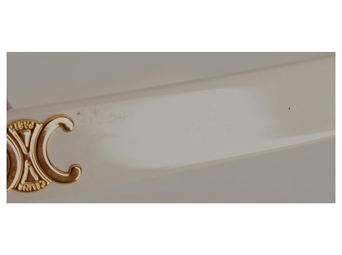 Céline Gafas de sol Celine Triomphe CL40194U de acetato blanco con montura oval Crudo - vista 11