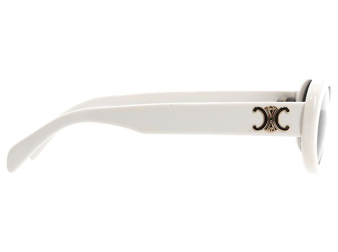 Céline Gafas de sol Celine Triomphe CL40194U de acetato blanco con montura oval Crudo - vista 5