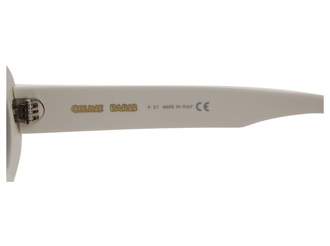 Céline Gafas de sol Celine Triomphe CL40194U de acetato blanco con montura oval Crudo - vista 7