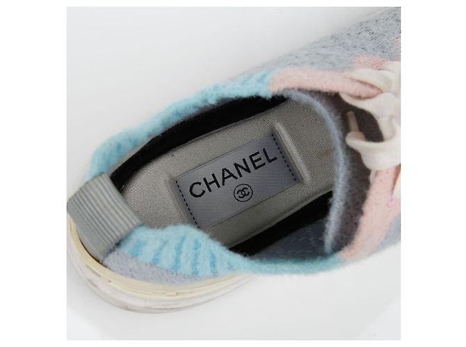 Chanel Strick-Sneaker mit CC-Logo Mehrfarben - Ansicht 10