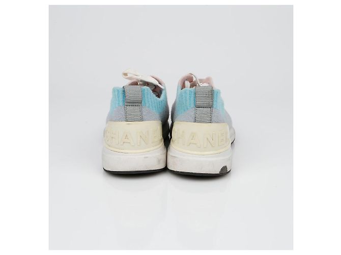 Chanel Strick-Sneaker mit CC-Logo Mehrfarben - Ansicht 4