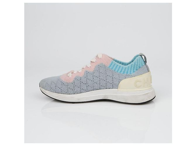 Chanel Strick-Sneaker mit CC-Logo Mehrfarben - Ansicht 6
