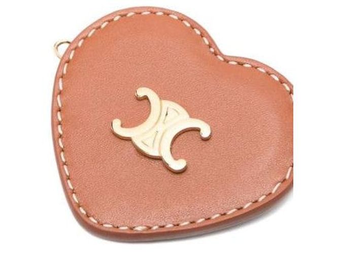 Céline Clip per capelli a cuore in pelle di vitello e ottone - vista 4