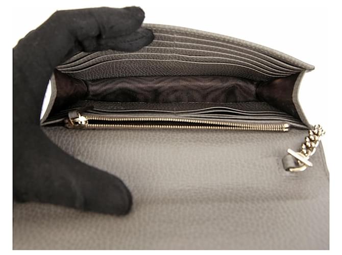Gucci Interlocking Mini Wallet Chain Bag Grau - Ansicht 10