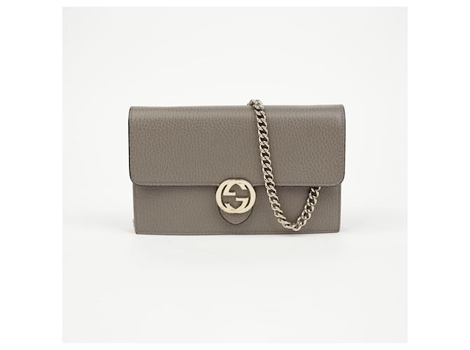 Gucci Interlocking Mini Wallet Chain Bag Grau - Ansicht 2