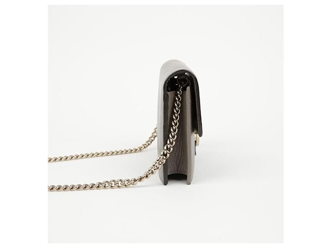 Gucci Interlocking Mini Wallet Chain Bag Grau - Ansicht 5