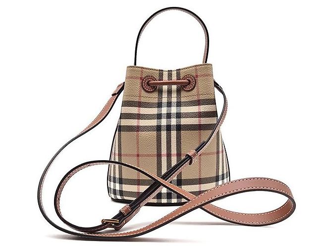 Burberry Mini borsa a sacchetto con coulisse TB Multicolore - vista 3